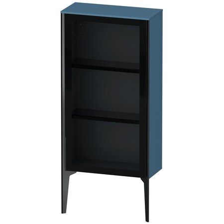 Xviu Semi-Tall Cabinet Stone Blue High Gloss